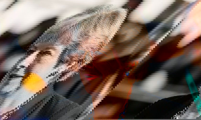 Image shows Theresa May