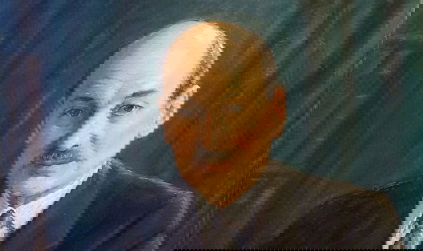 Image shows a portrait of Clement Attlee
