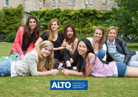alto logo woth picture of smiling students