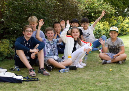 Junior summer school - juniors in garden